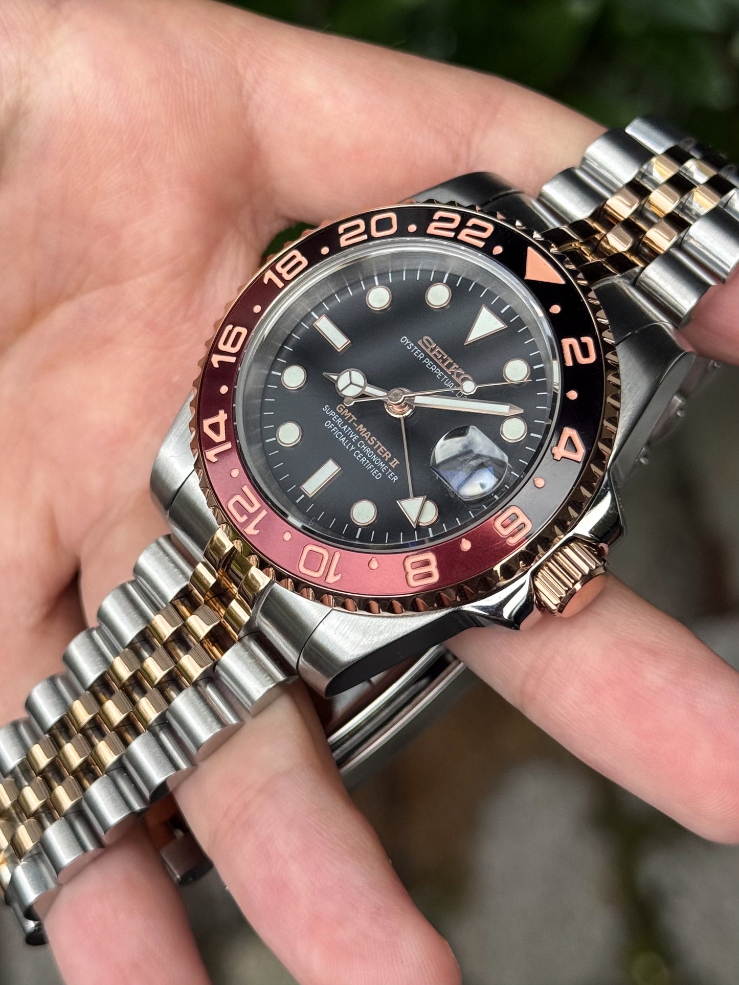 (På lager) Two Tone "Root Beer" GMT-Master Mod