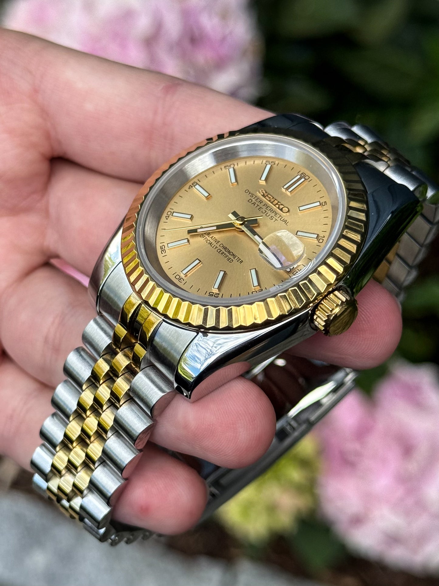 Two Tone "Champagne Dial" Datejust Mod