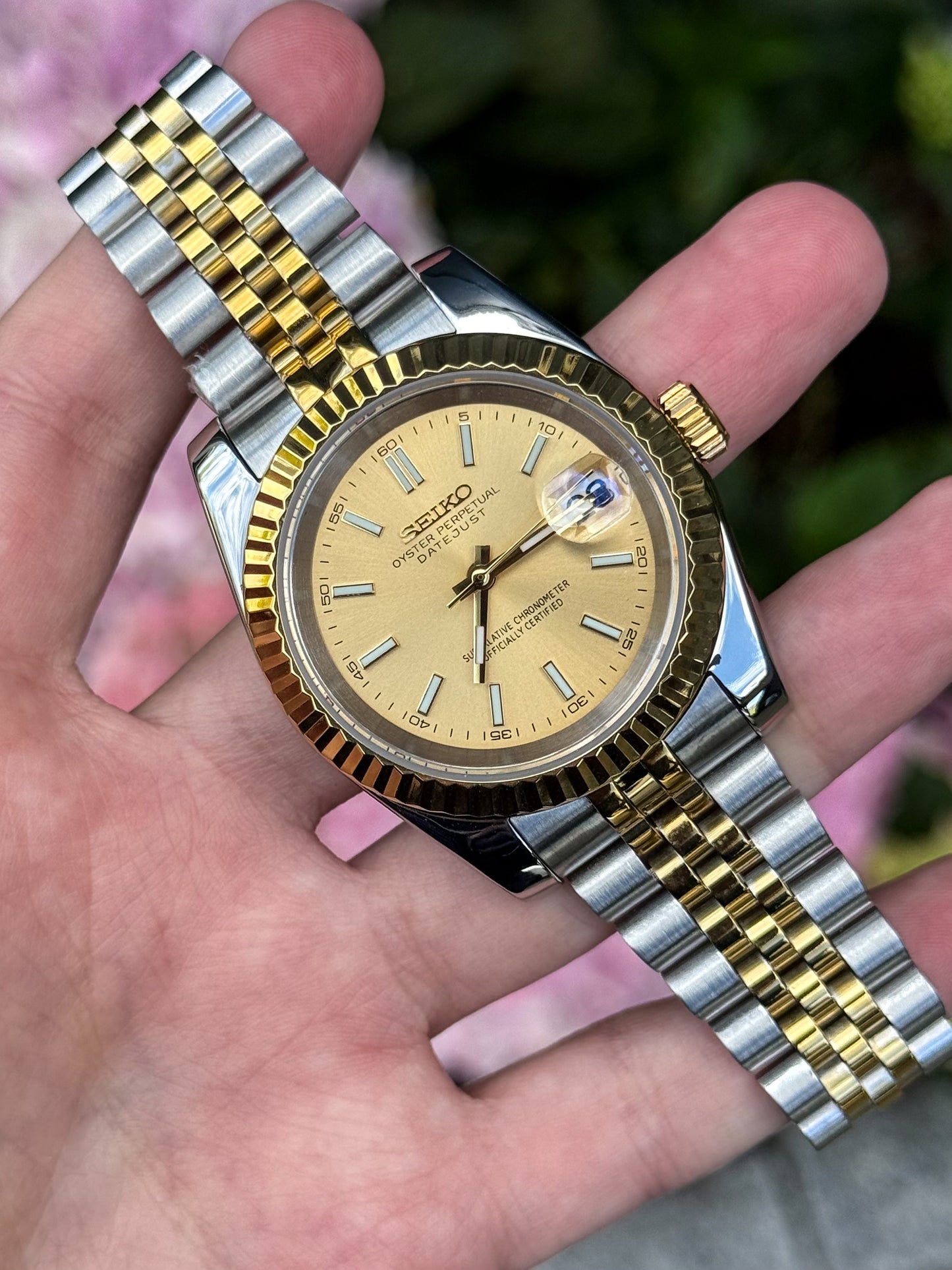Two Tone "Champagne Dial" Datejust Mod