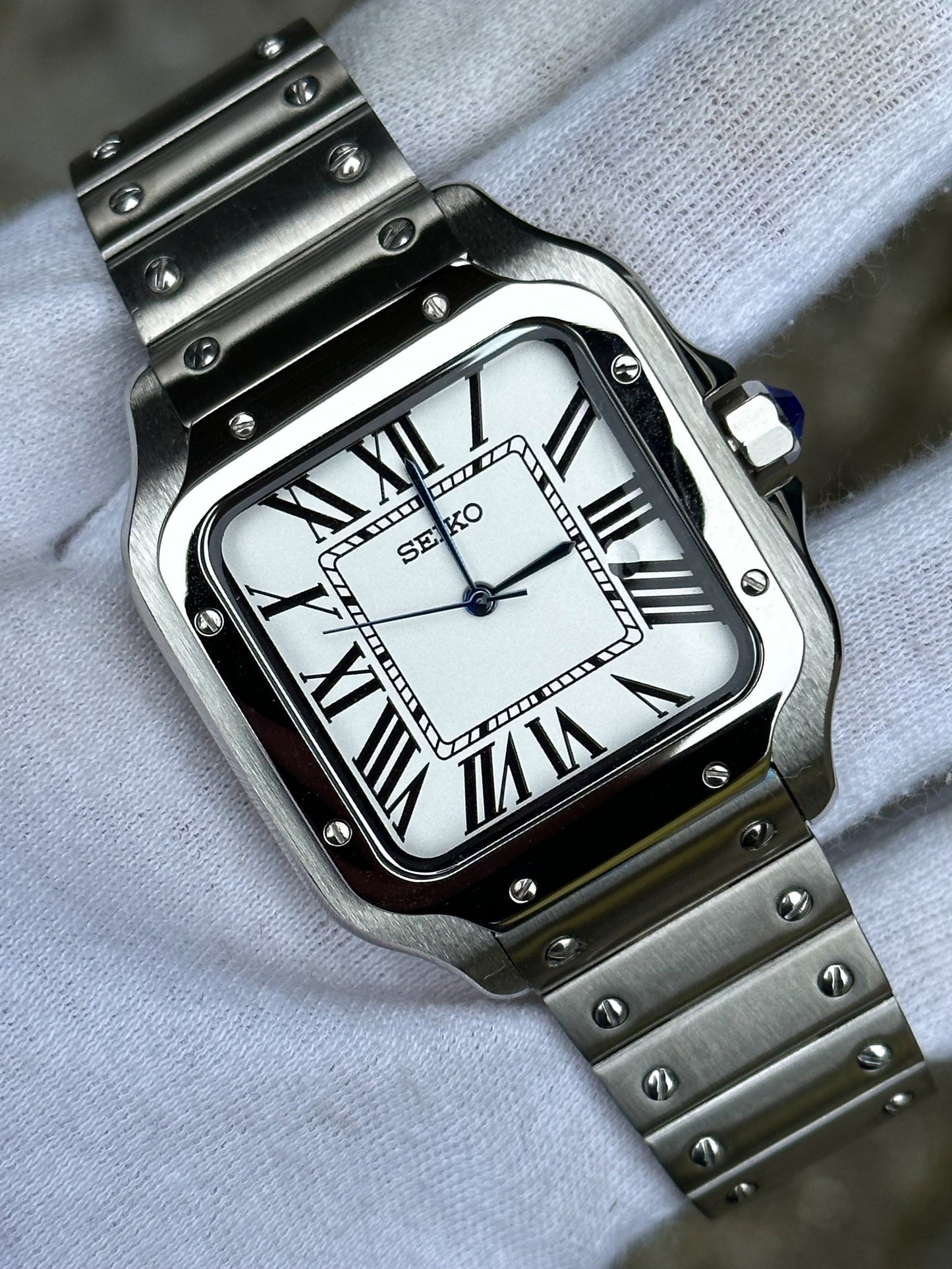 "White Dial" Santos Mod