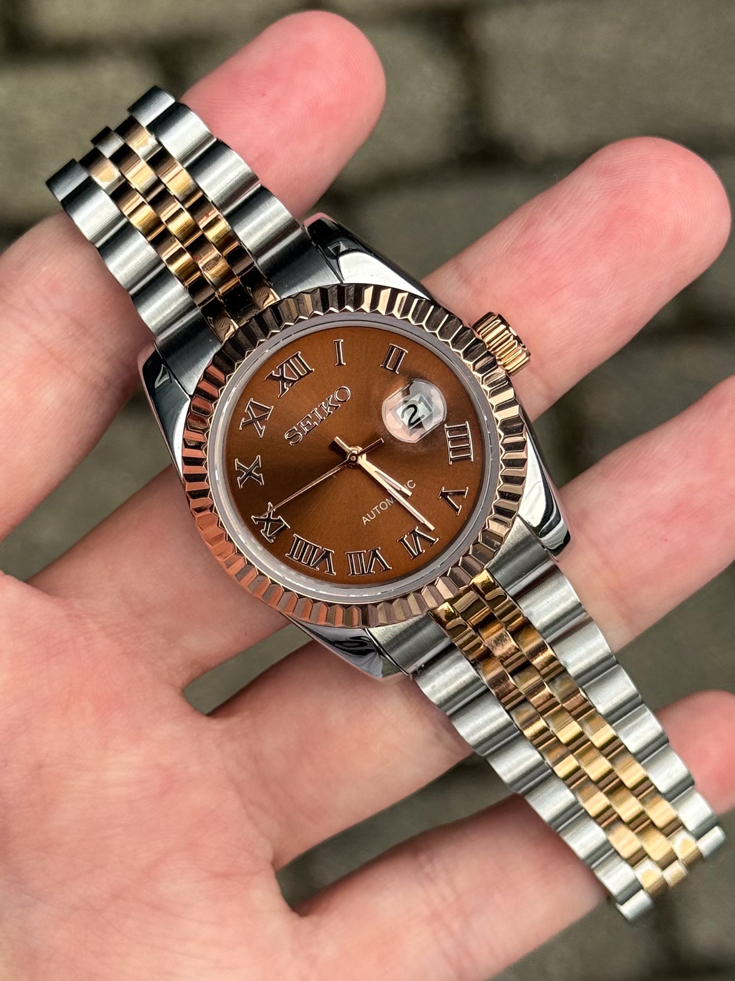 (På lager) "Rosegold Roman" Datejust Ladies 31mm Mod