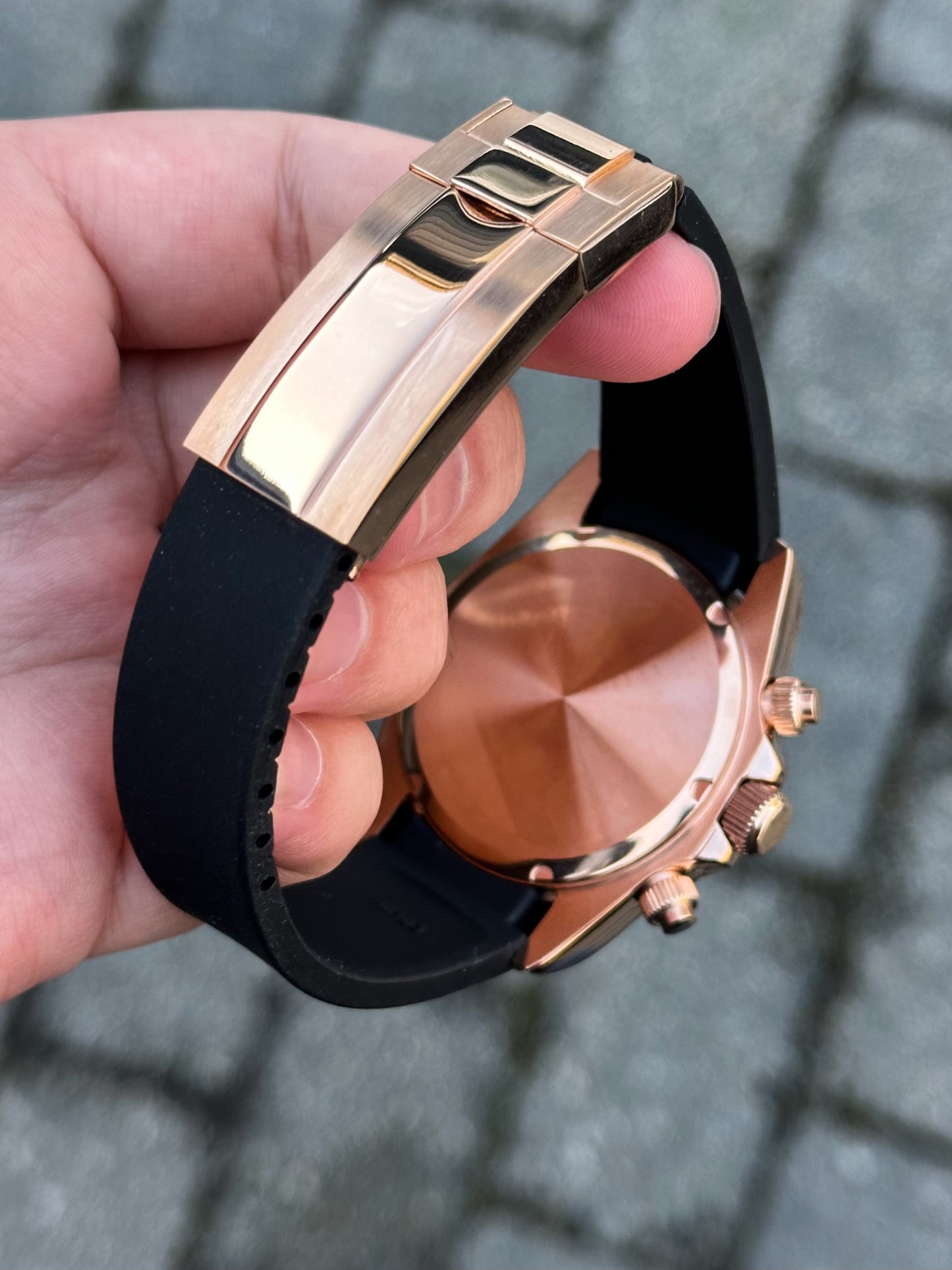 (PRE ORDER) Rosegold "Black Dial" Daytona Mod