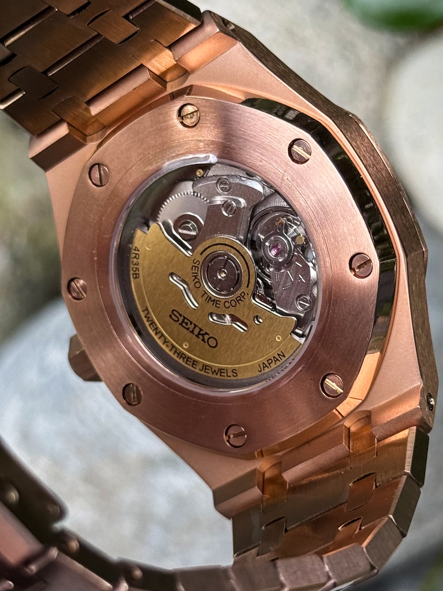 Rosegold "Blue Dial" Royal Oak Mod