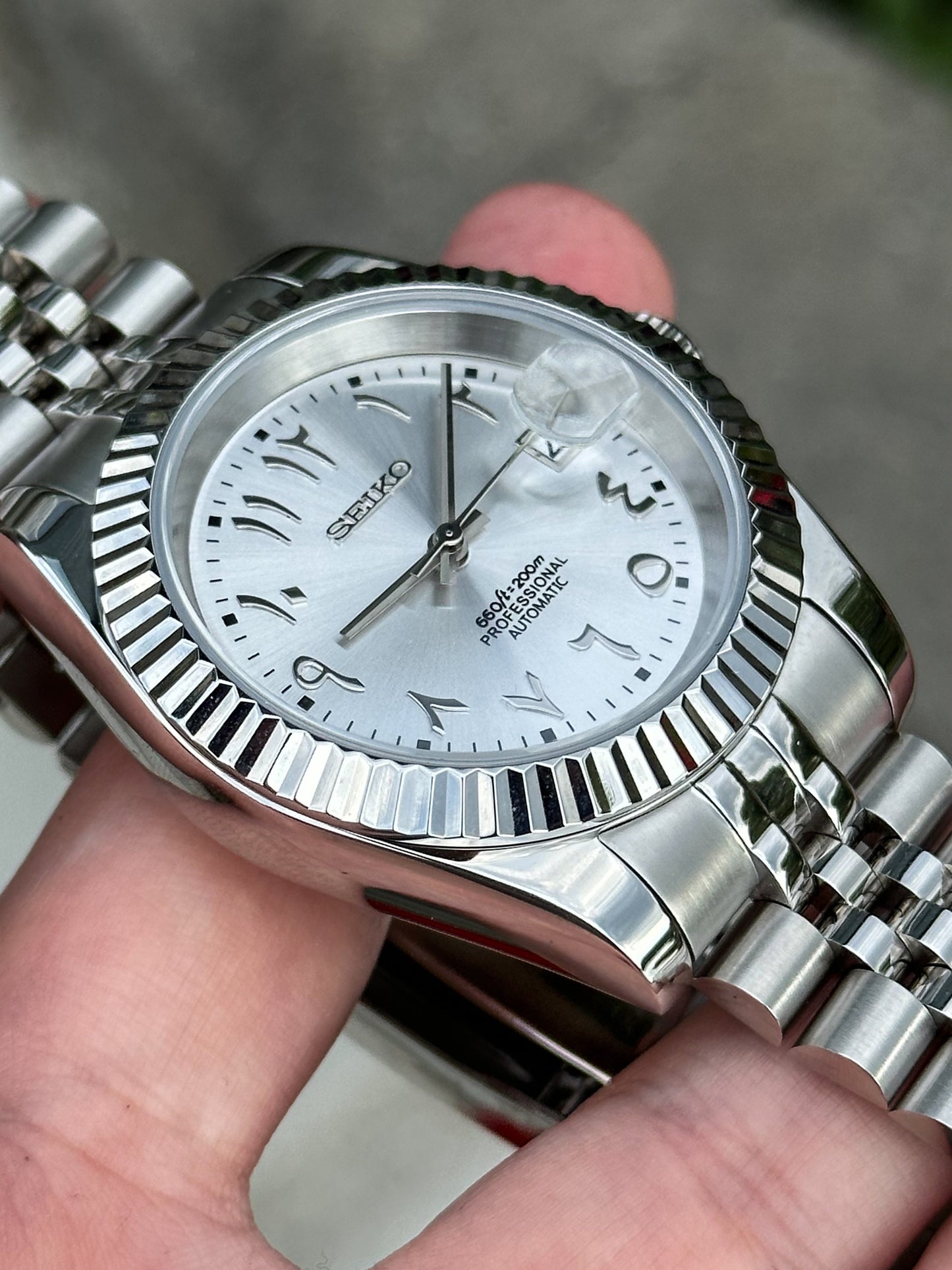 ’Silver Arabic’ Datejust Mod