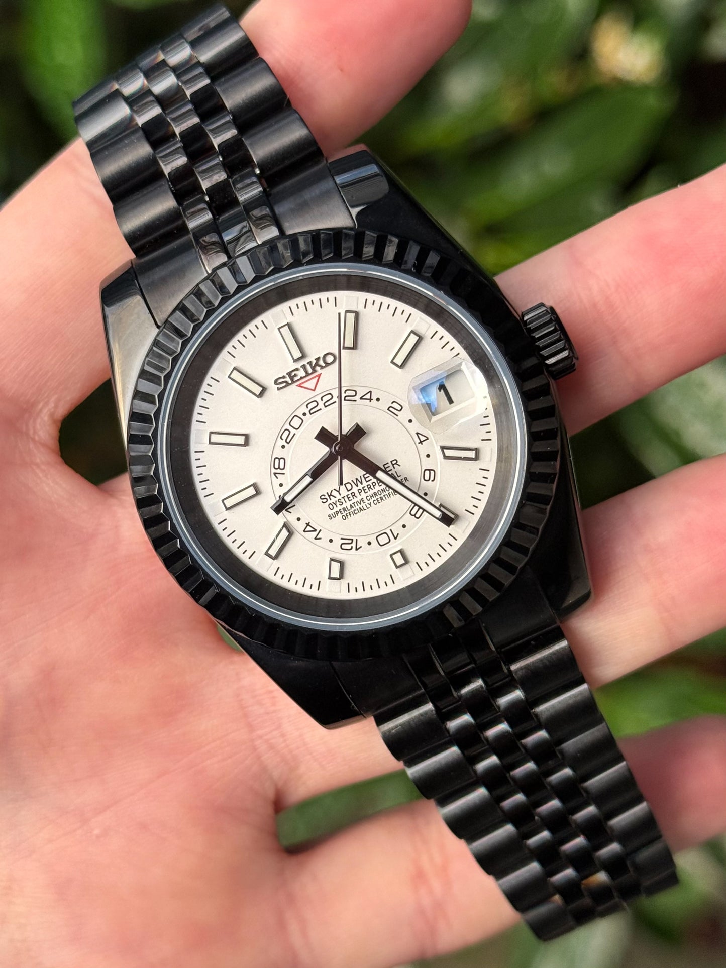 Stealth "White Dial" Sky Dweller Mod