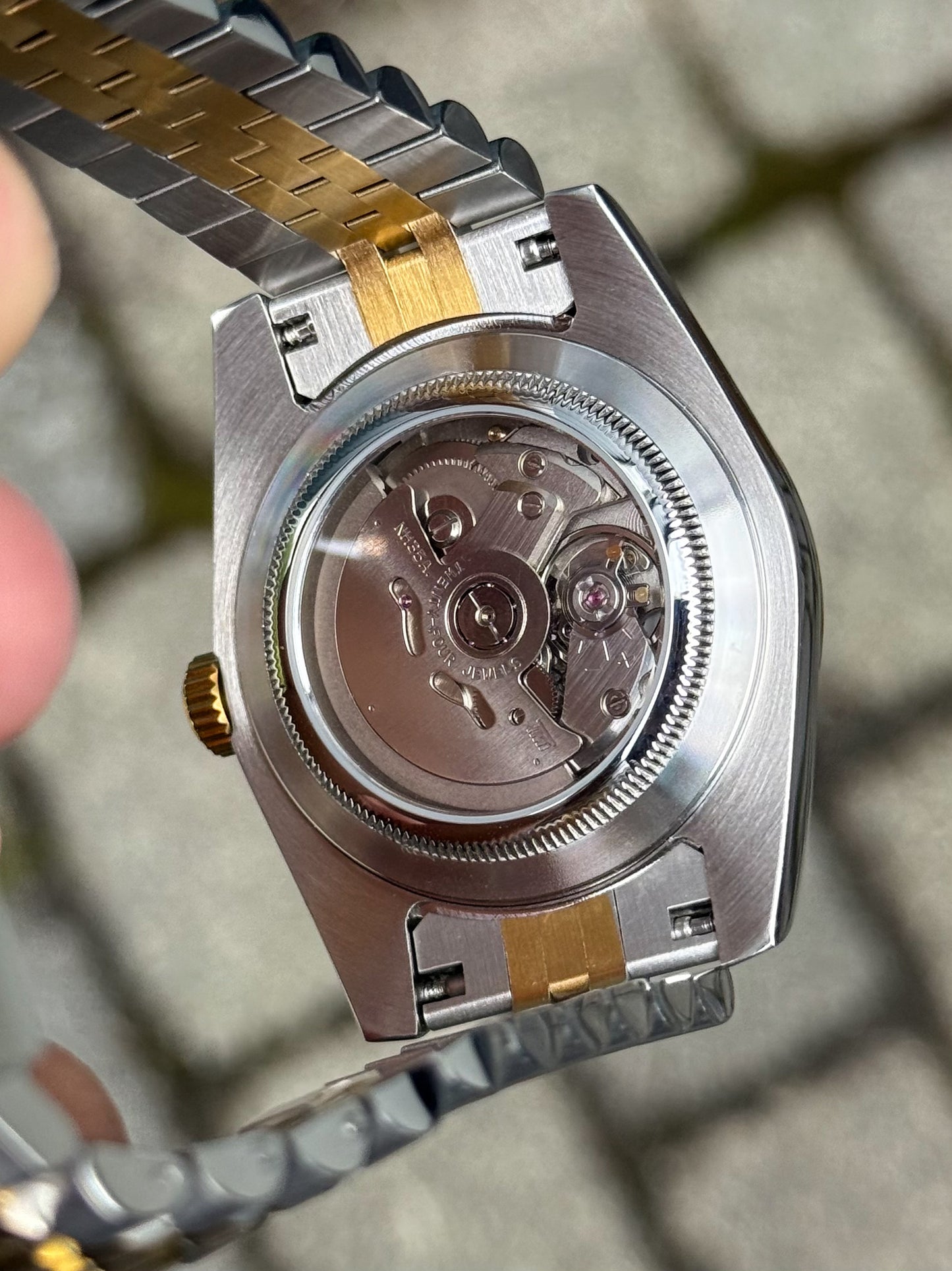 (På lager) Two Tone "Silver Dial" Datejust Mod