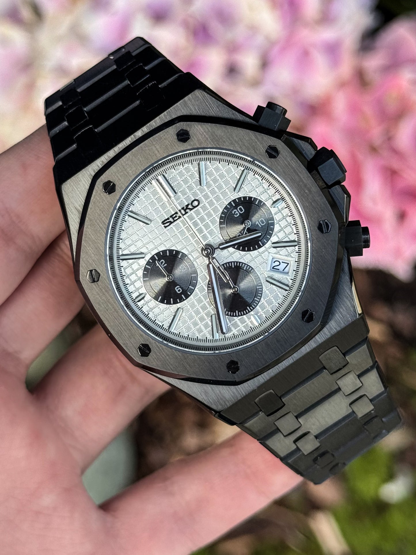 "Black Panda" Royal Oak Chrono Mod