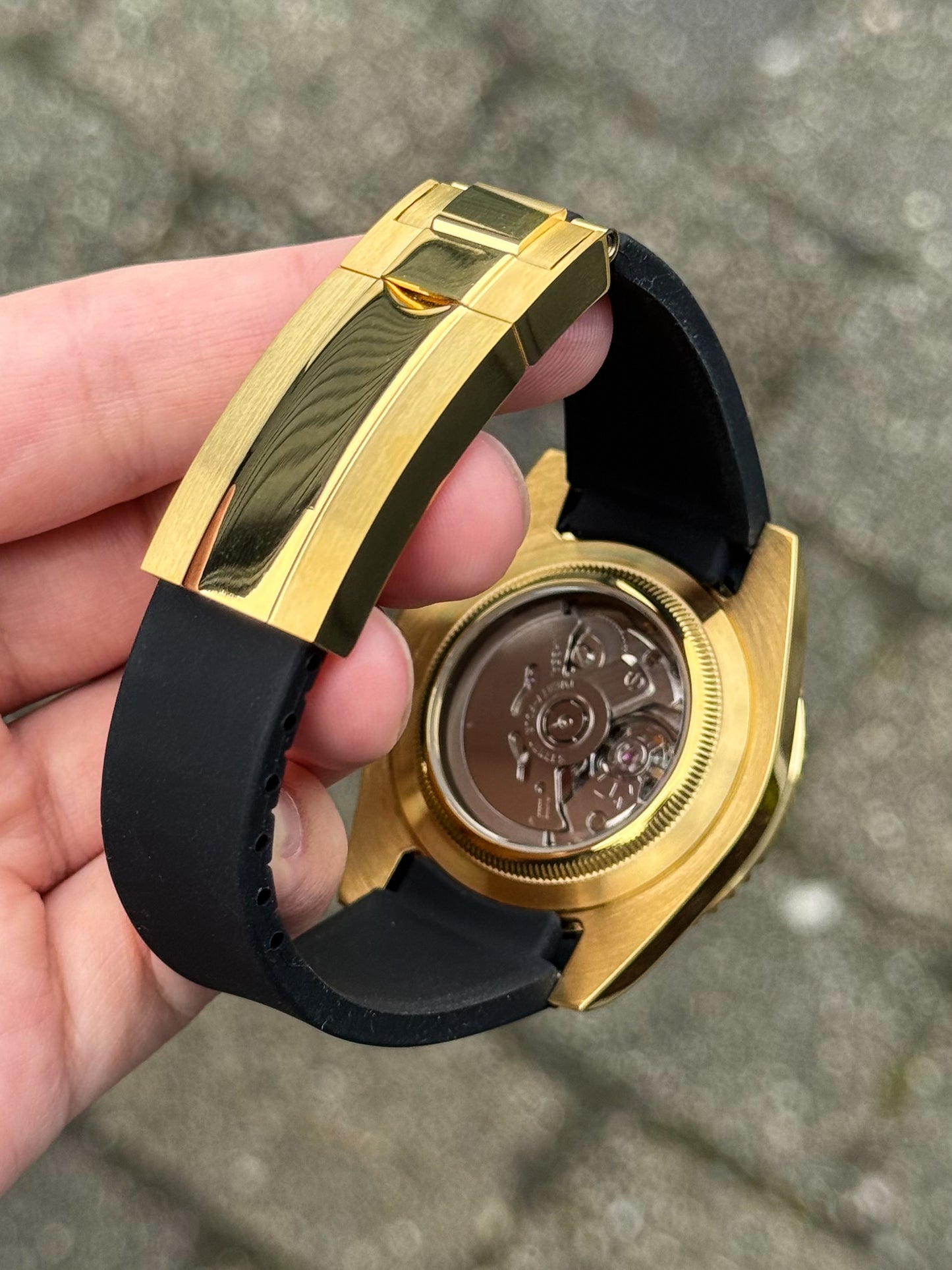 (På lager) "Gold" Yacht-Master Rubber Mod