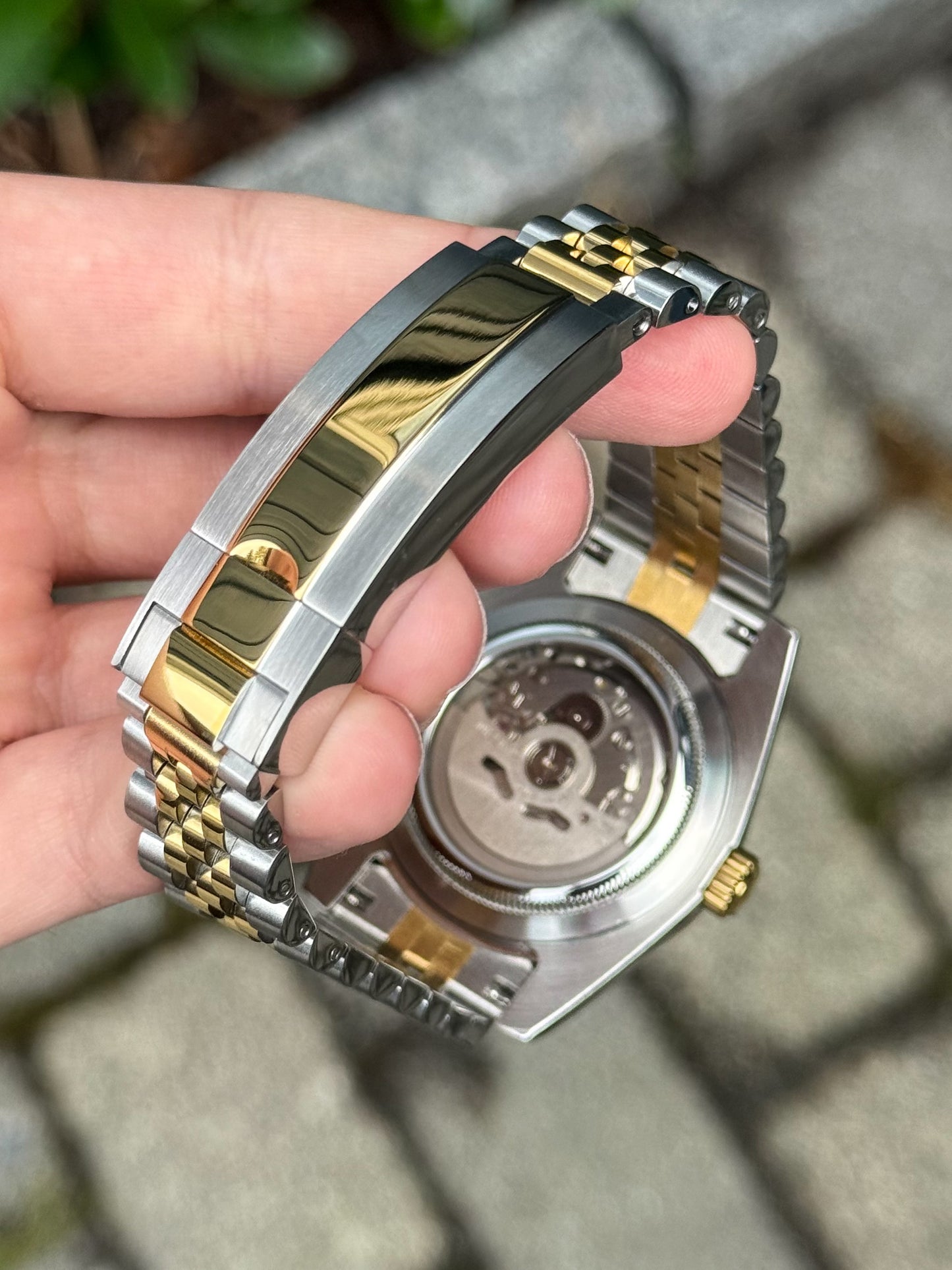 (På lager) Two Tone "Silver Dial" Datejust Mod