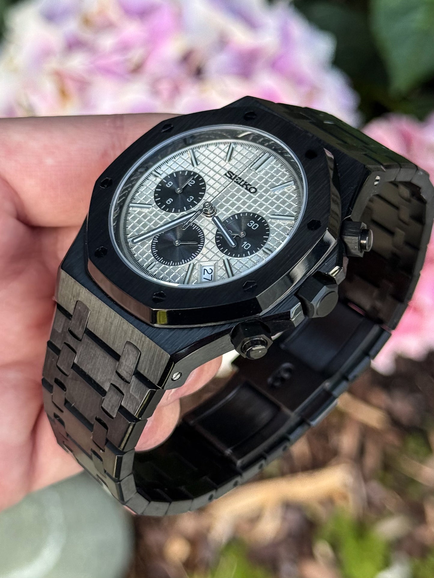 "Black Panda" Royal Oak Chrono Mod