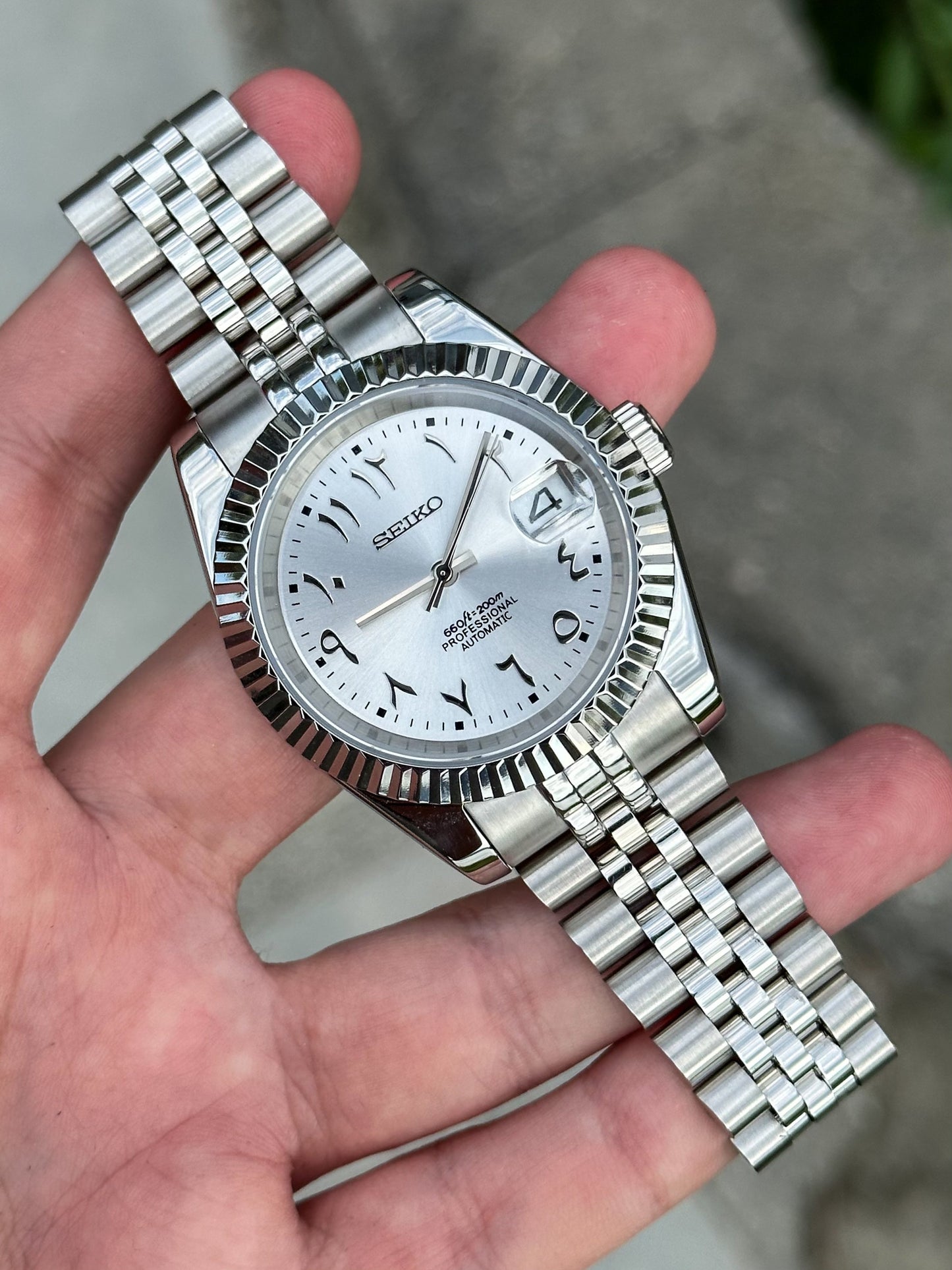 ’Silver Arabic’ Datejust Mod