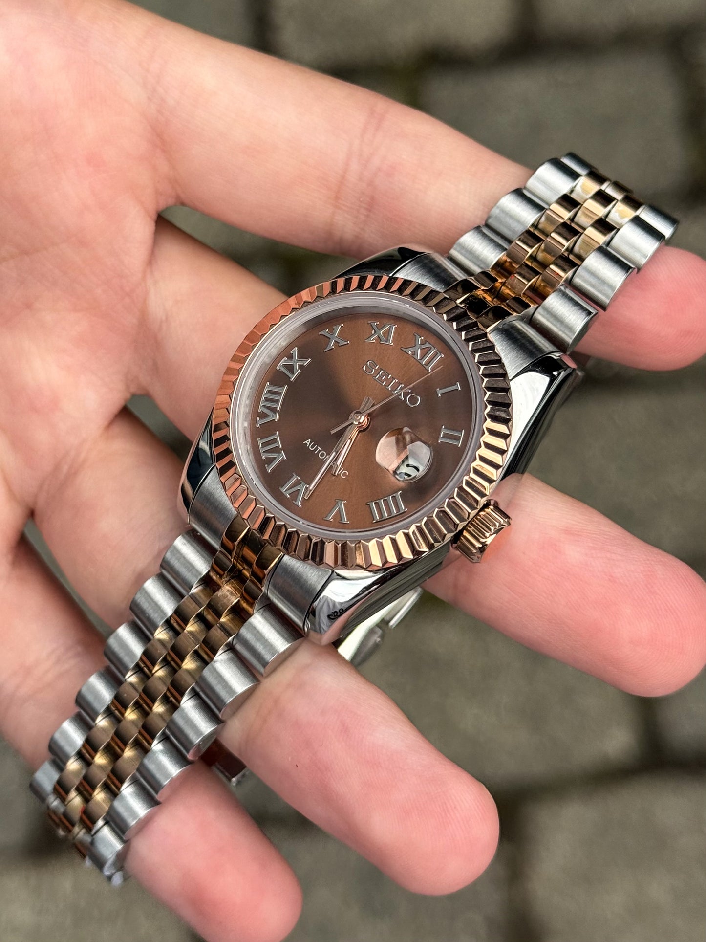 (På lager) "Rosegold Roman" Datejust Ladies 31mm Mod