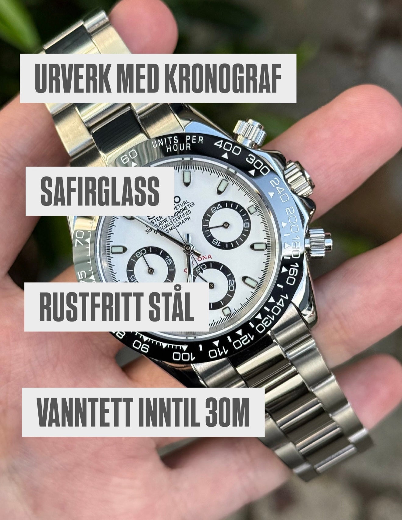 (På lager) "Full Diamond" Rubber Daytona Mod