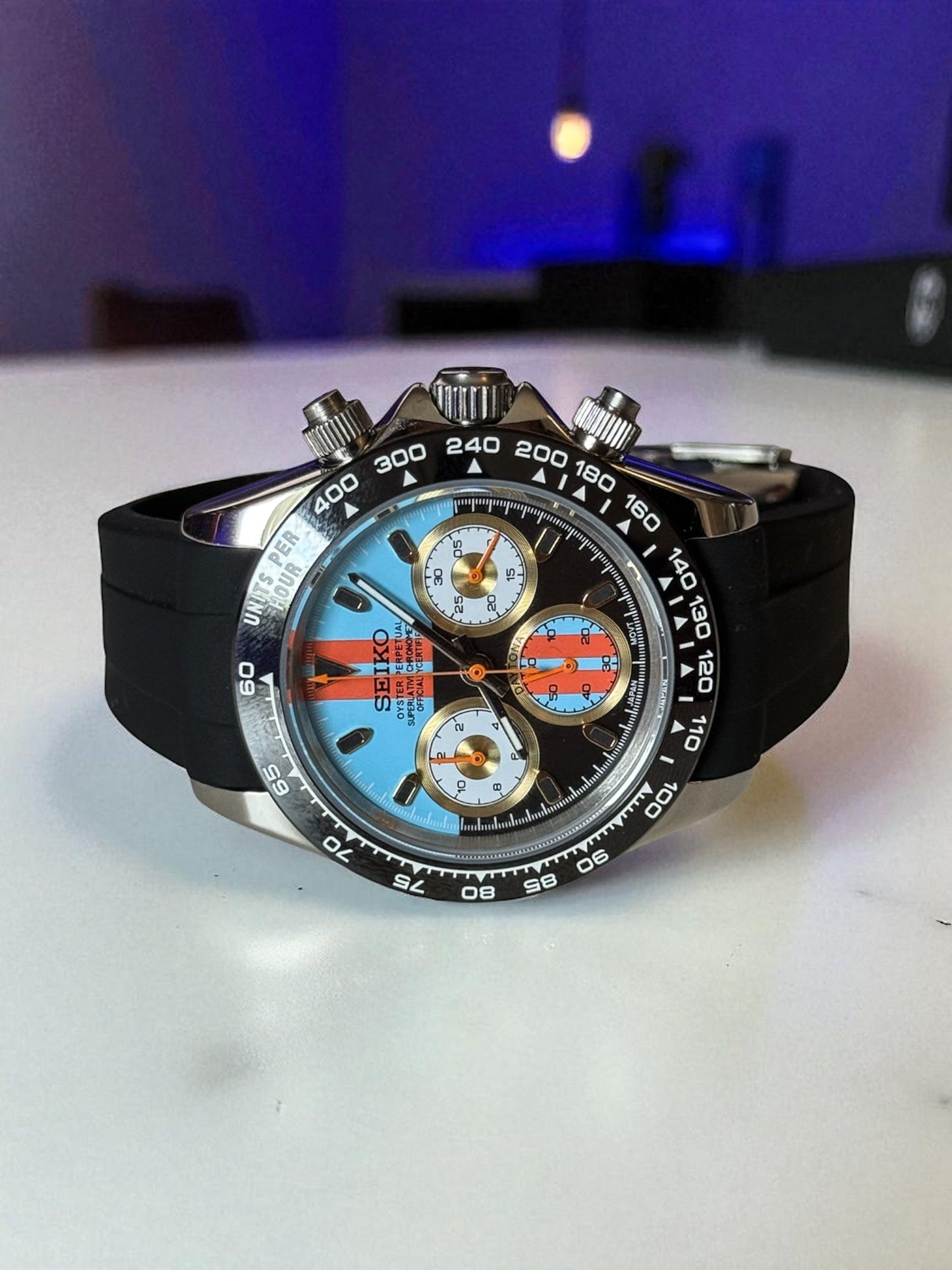 (På lager) ’Blue/Orange Racing’ Daytona Mod