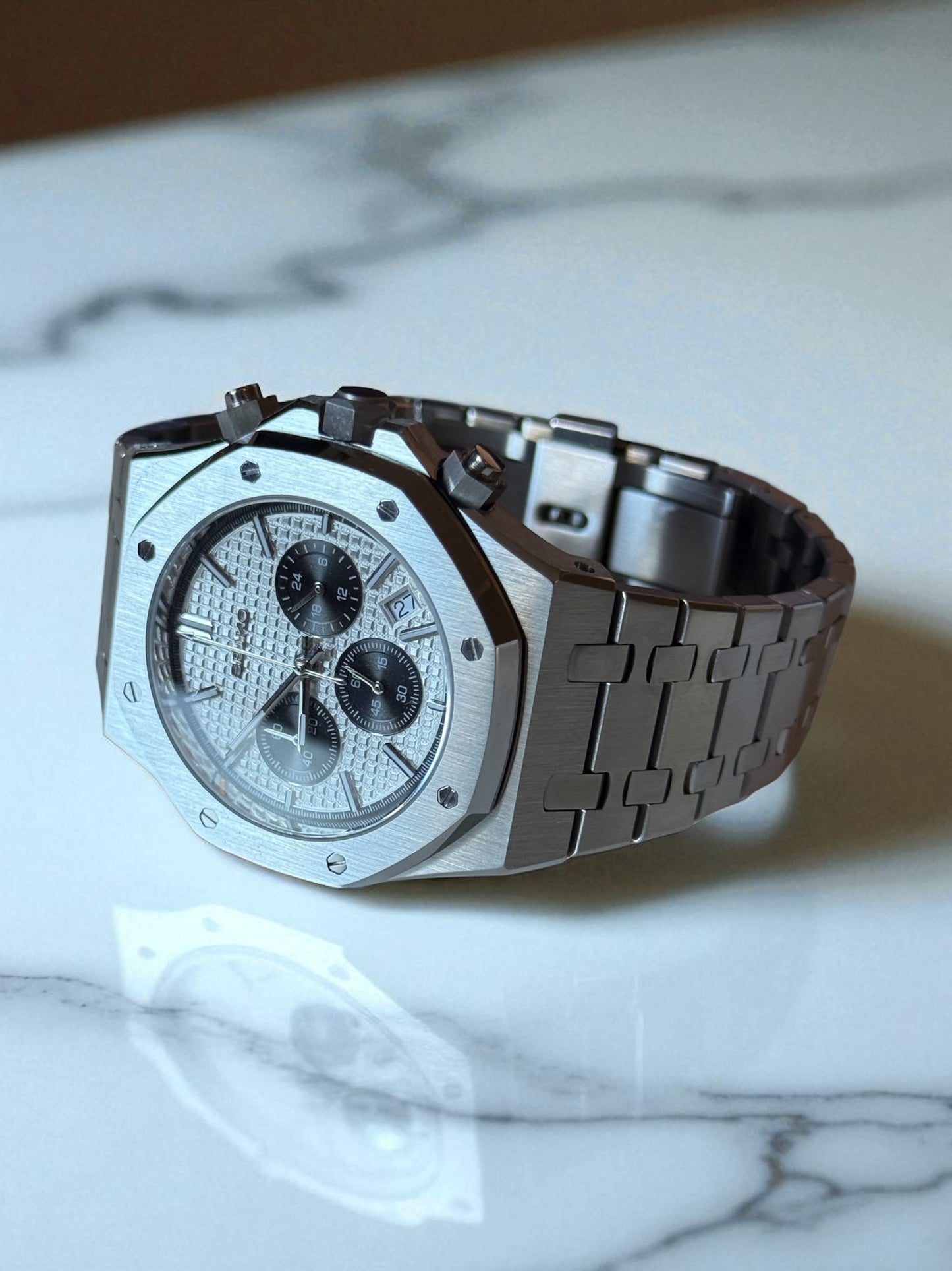 (På lager) "Panda" Royal Oak Chrono Mod
