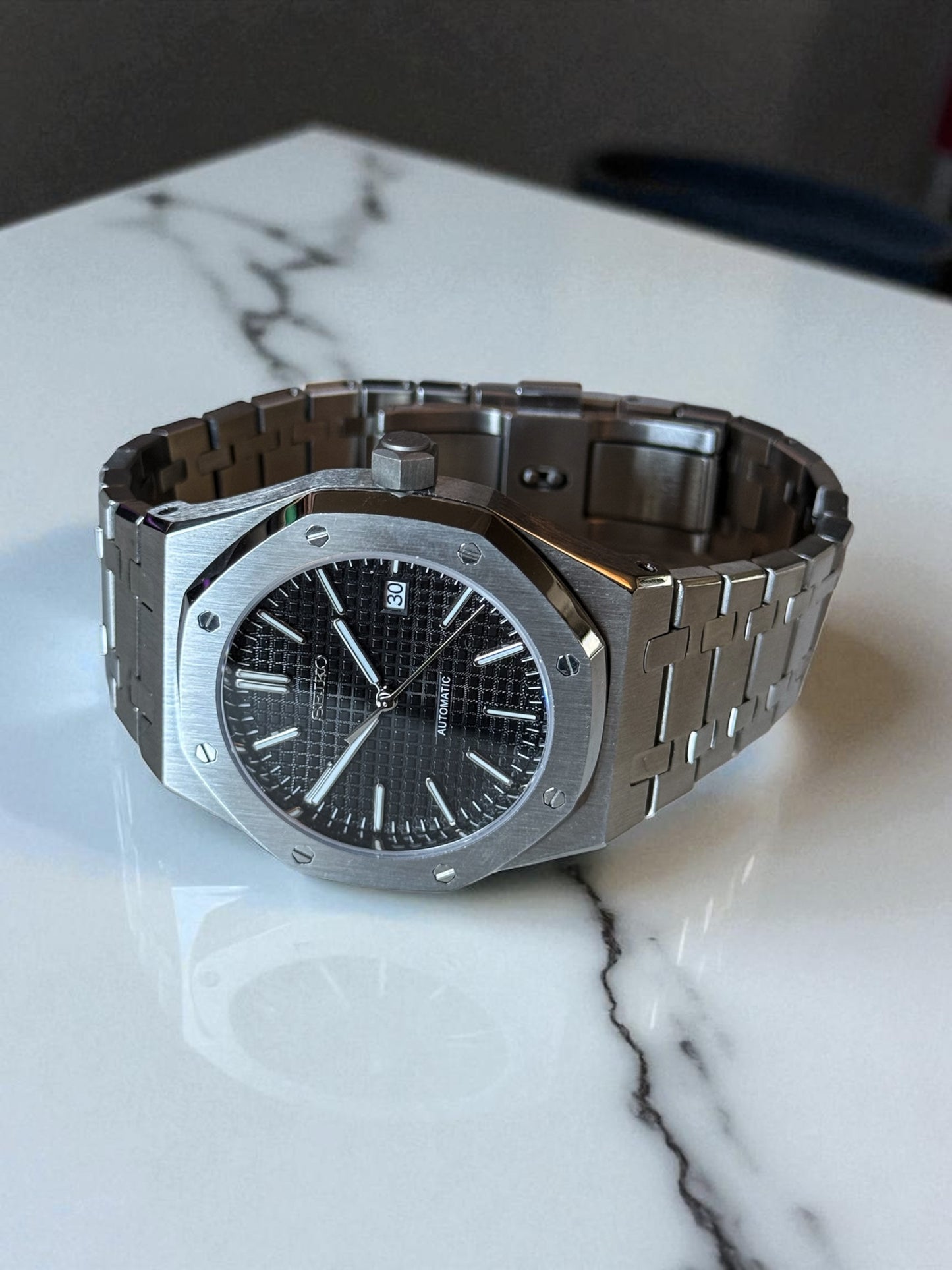 (På lager) "Black Dial" Royal Oak Mod