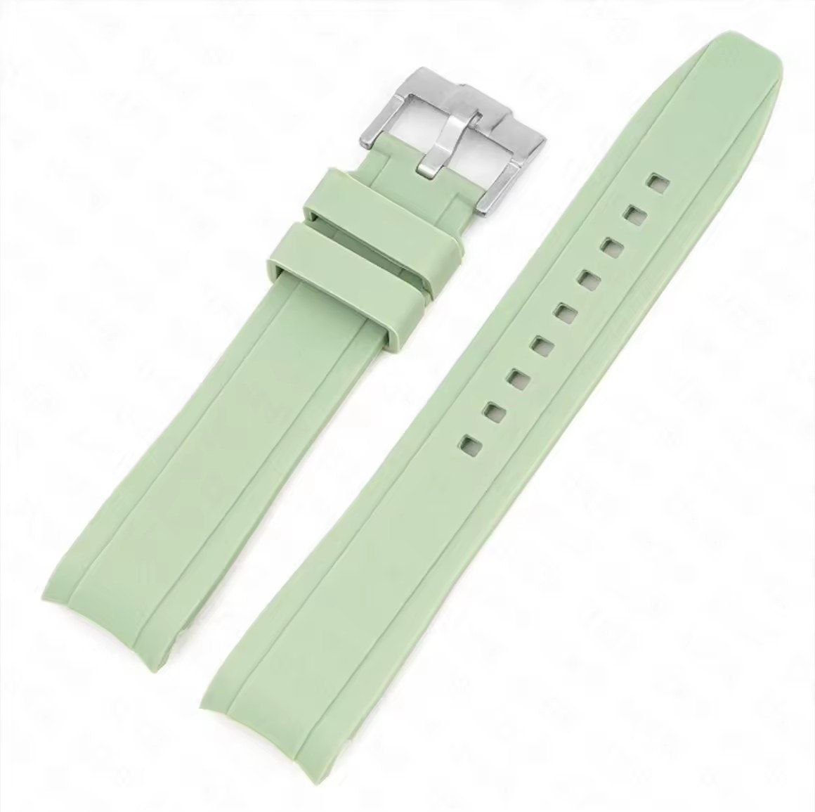 20mm Light Green Rubber Strap