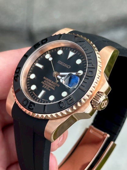 (PRE ORDER) Rosegold Yacht Master "Rubber" Mod