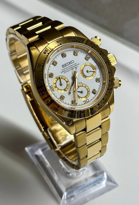 (PRE ORDER) Gold "Diamond Dial" Daytona Mod