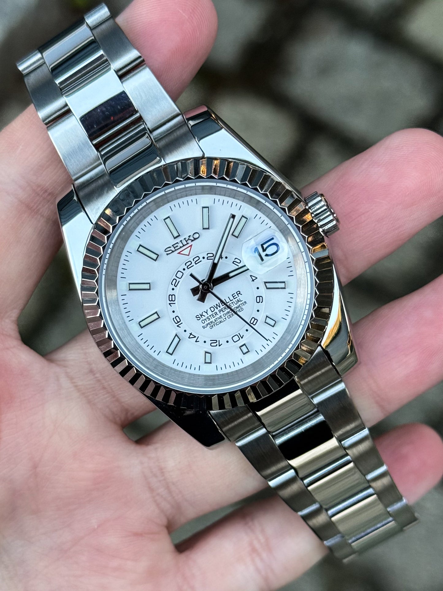 "White Dial" Sky Dweller Mod