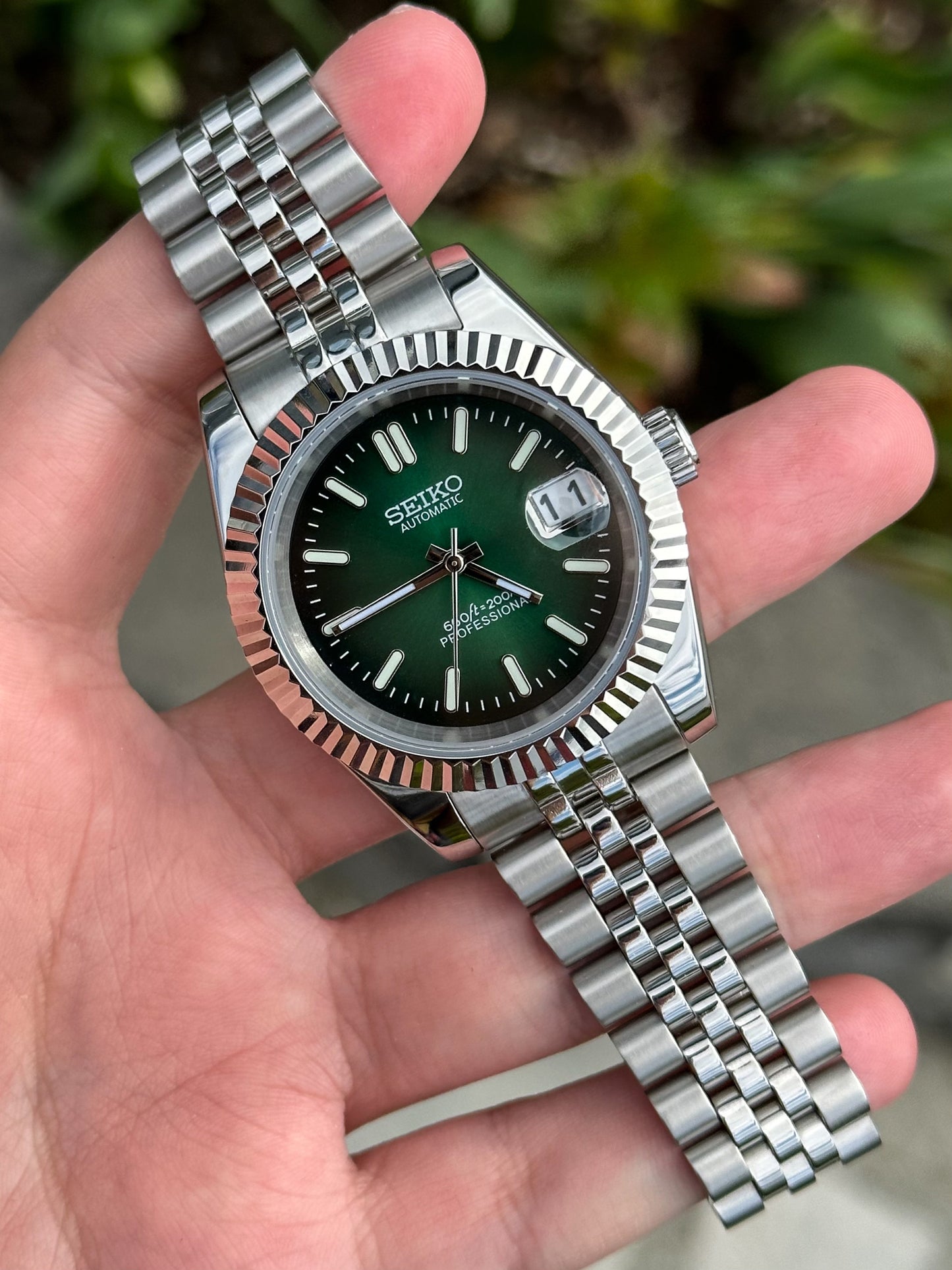 (PRE ORDER) "Gradient Green" Datejust Mod