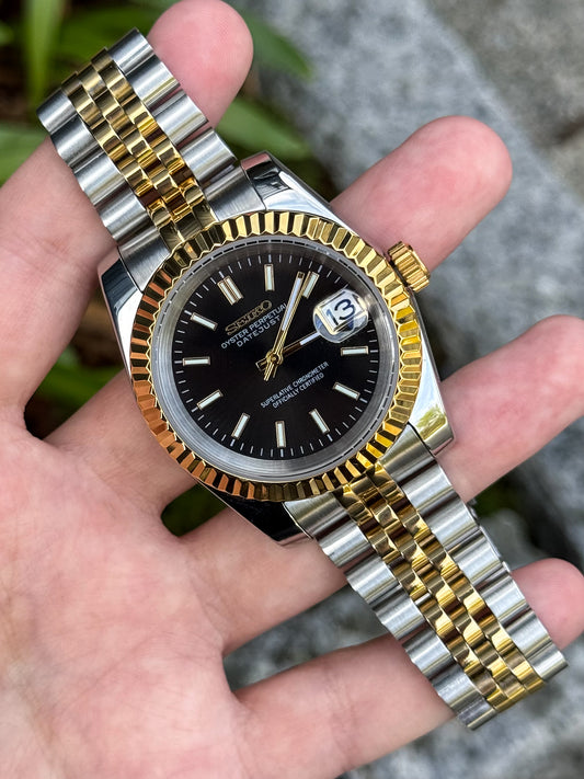 (PRE ORDER) Two Tone "Black Dial" Datejust Mod