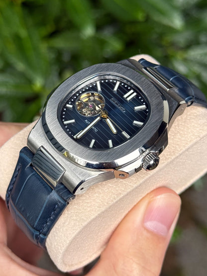 Open Heart ’Blue Dial’ Nautilus Mod
