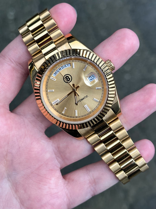 (PRE ORDER) Bitcoin Gold "Baguette Dial" Day-Date