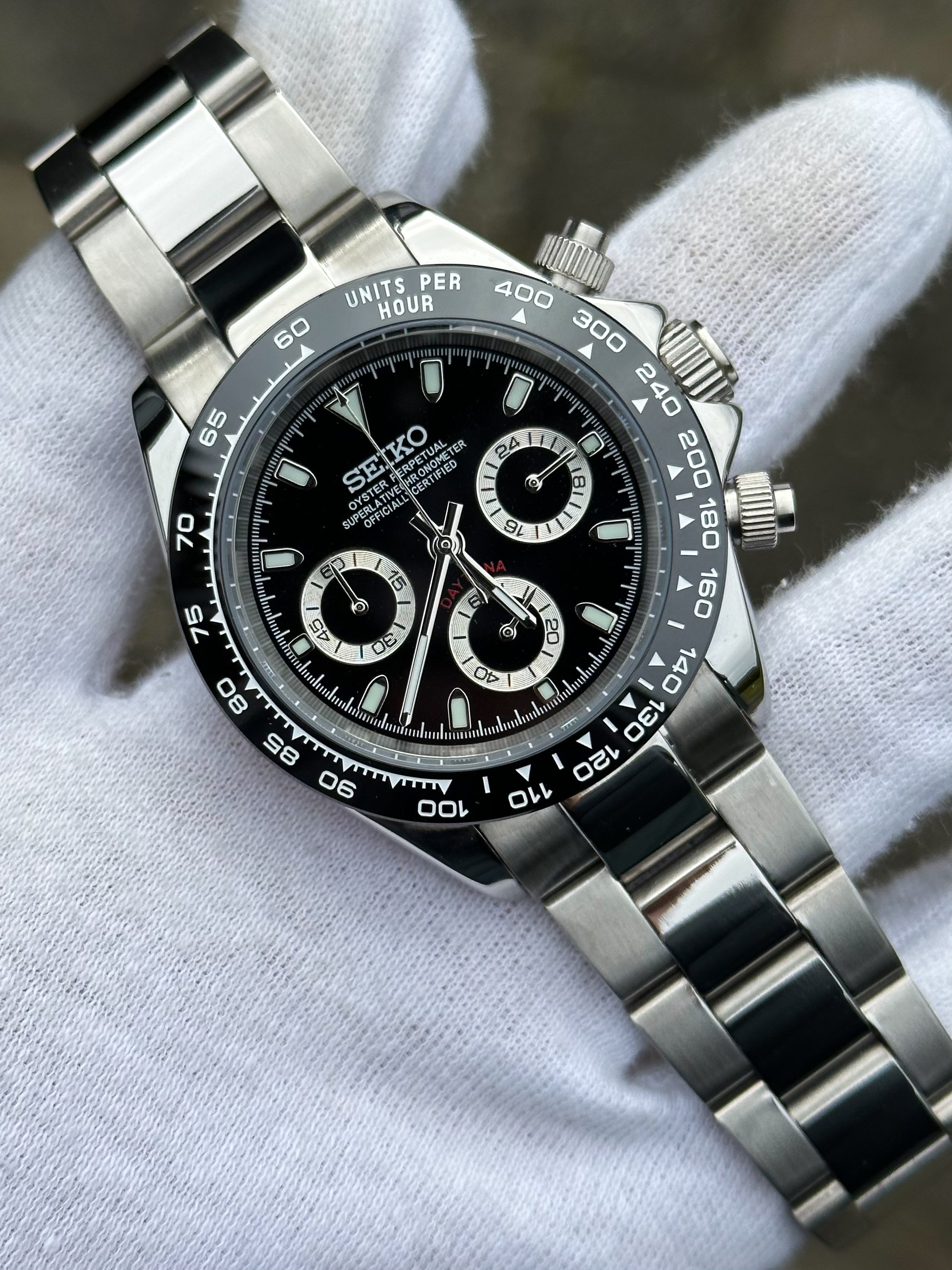 PRE ORDER Black Dial Daytona Mod