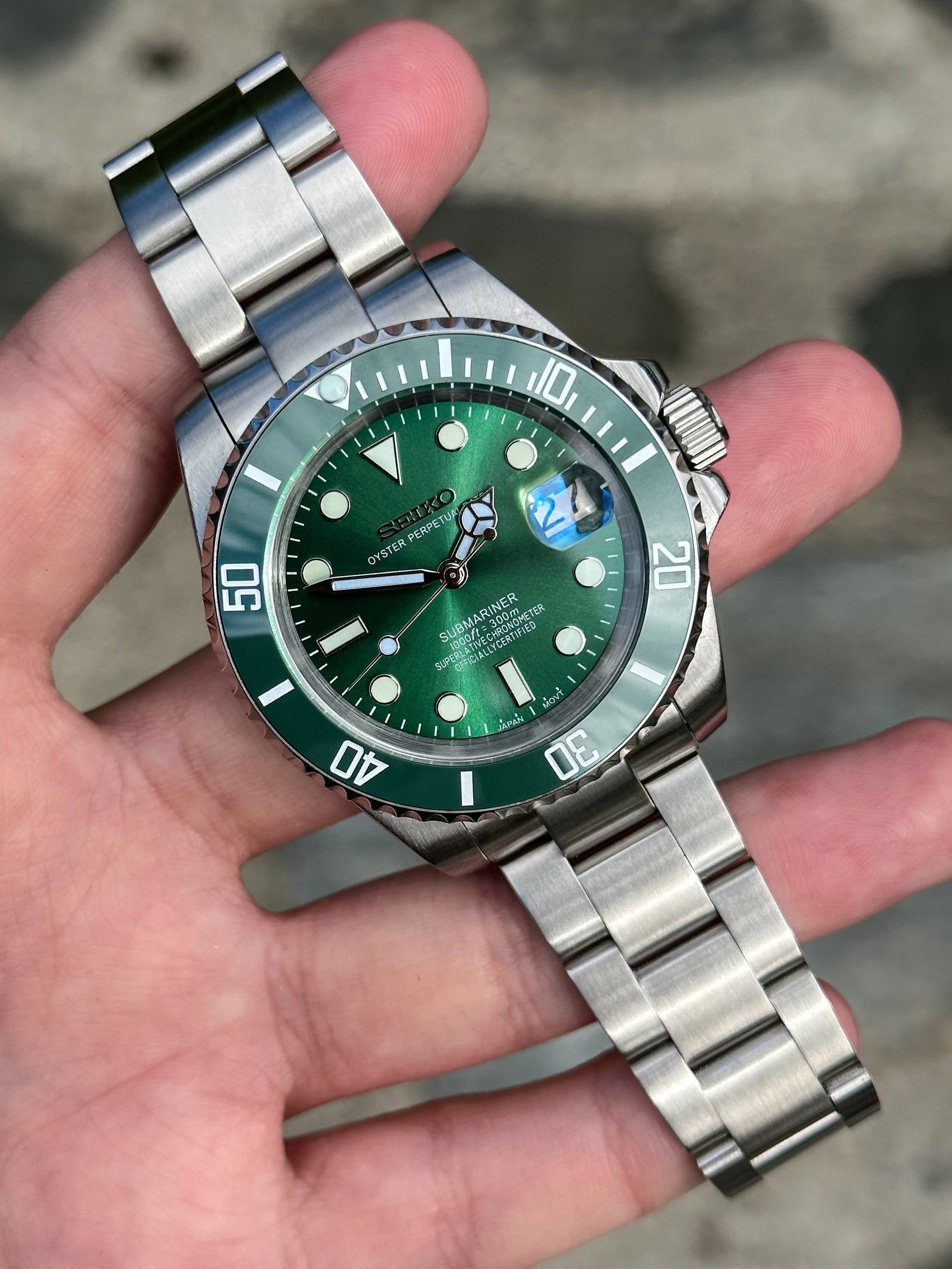 Rolex Submariner Seiko Skx Vintage Mod Seiko Mod Submariner