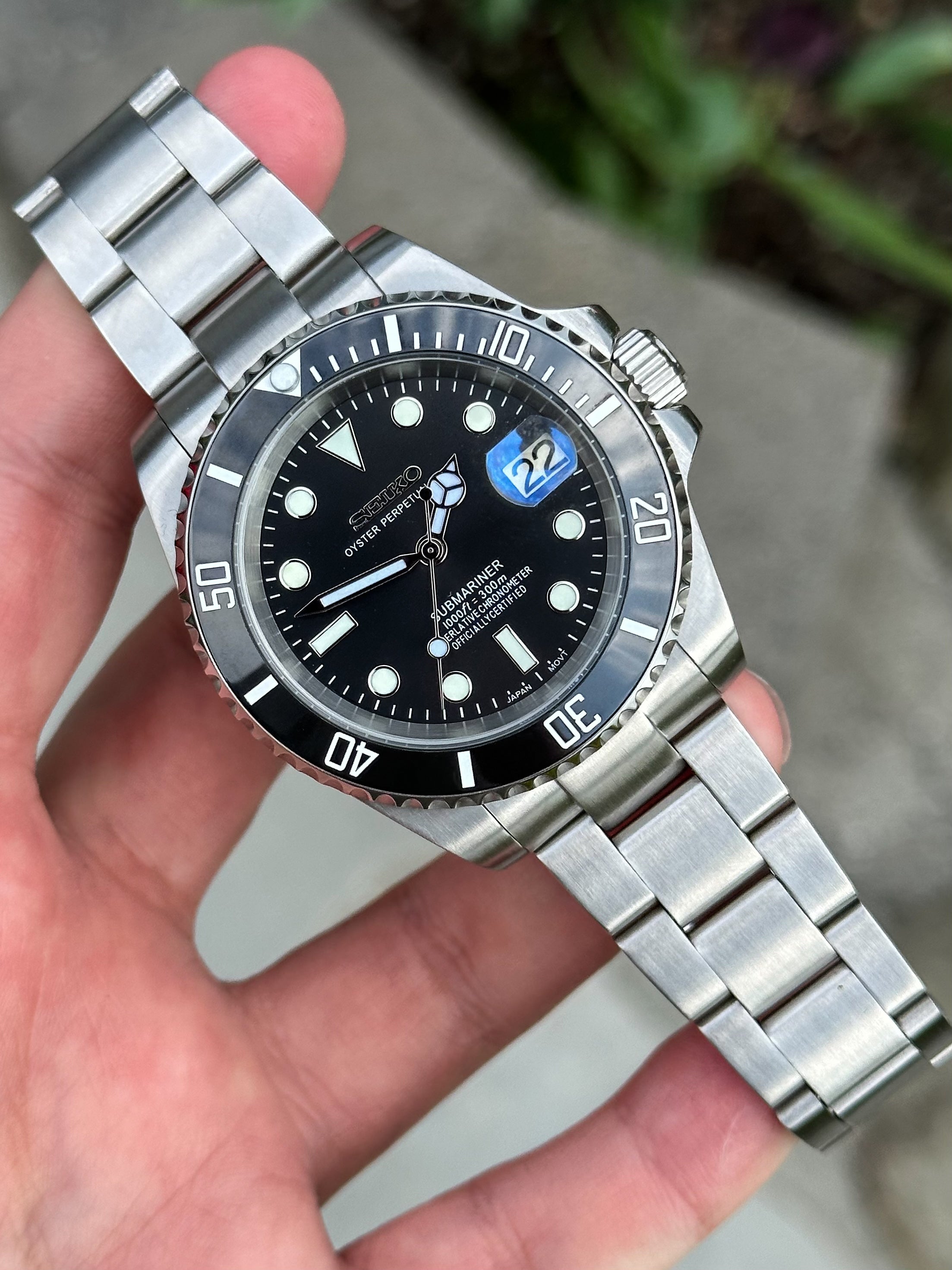 PRE ORDER Submariner Black Dial Mod