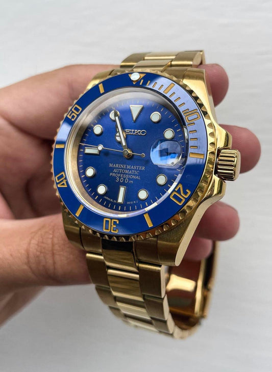 (PRE ORDER) Gold "Blue Dial" Submariner Mod