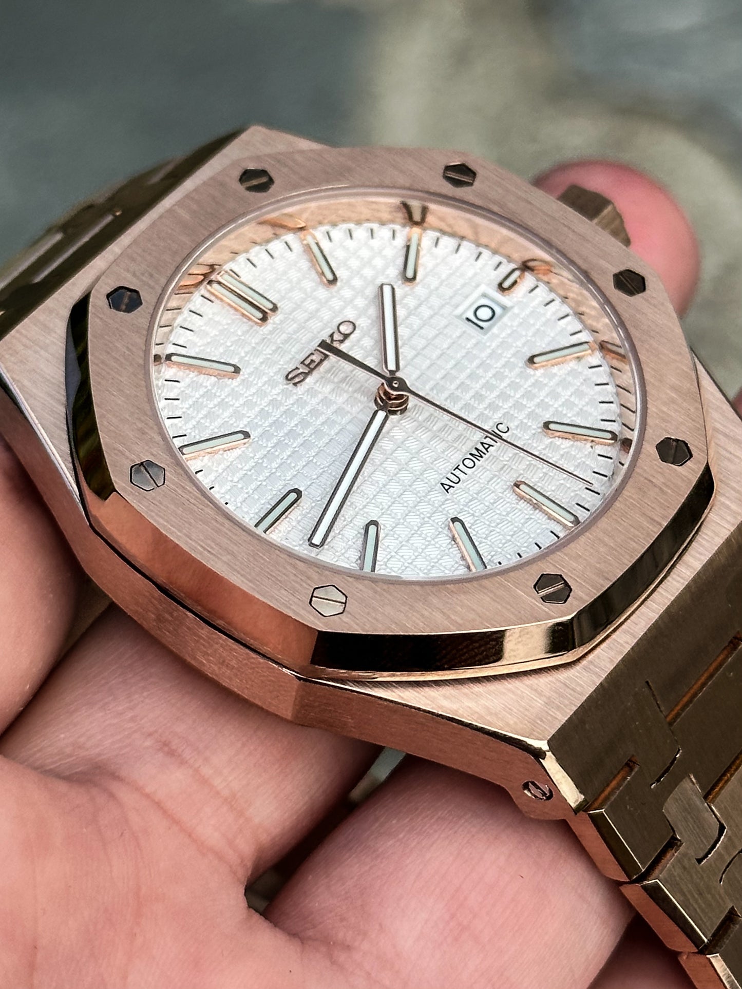 Rosegold "White Dial" Royal Oak Mod