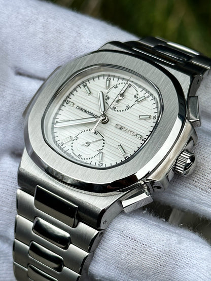 (PRE ORDER) Nautilus "White Dial" Chronograph Mod