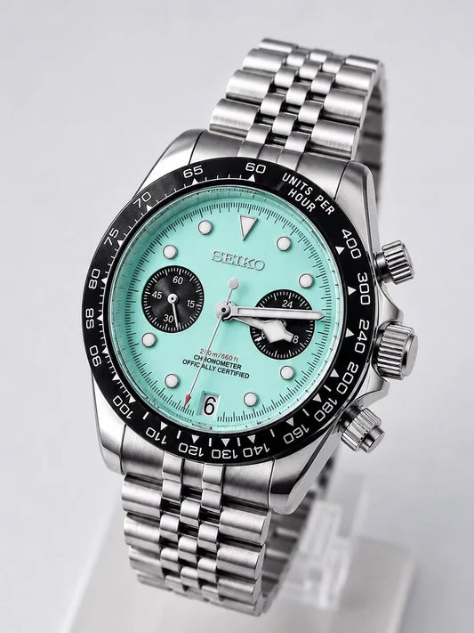 "Blue Flamingo" Black Bay Chrono Mod