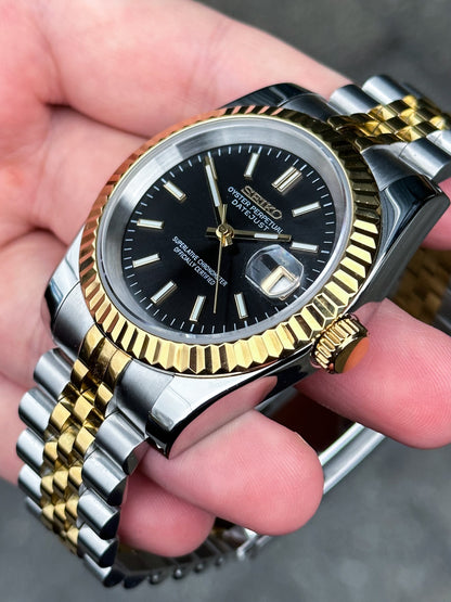 (PRE ORDER) Two Tone "Black Dial" Datejust Mod