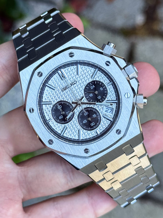 (På lager) "Panda" Royal Oak Chrono Mod