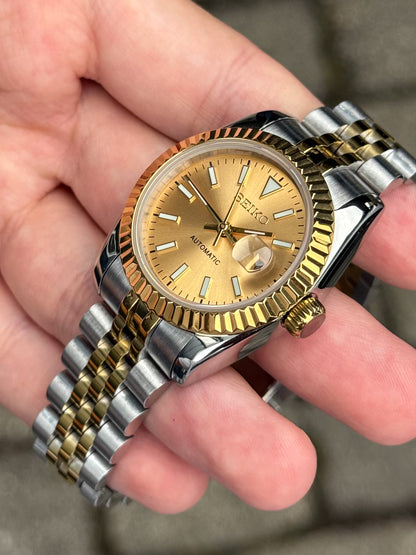 (På lager) Two Tone "Champagne Dial" Datejust Ladies 31mm Mod