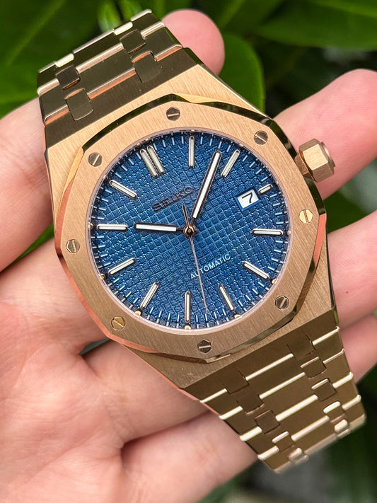 Rosegold "Blue Dial" Royal Oak Mod