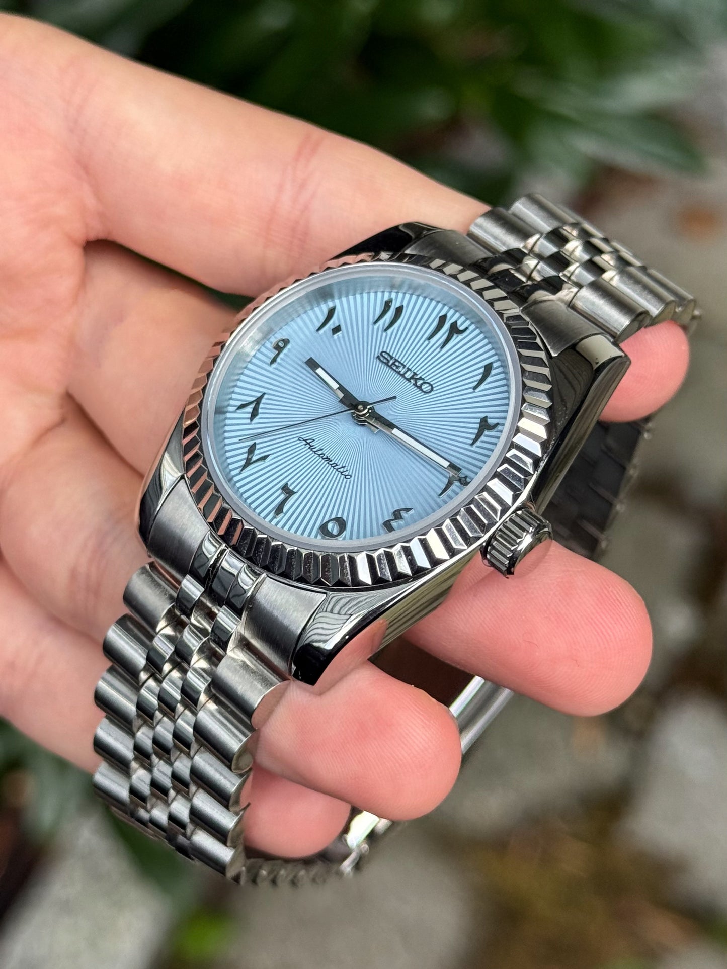 (På lager) "Sky Blue" Arabic Datejust 36mm Mod