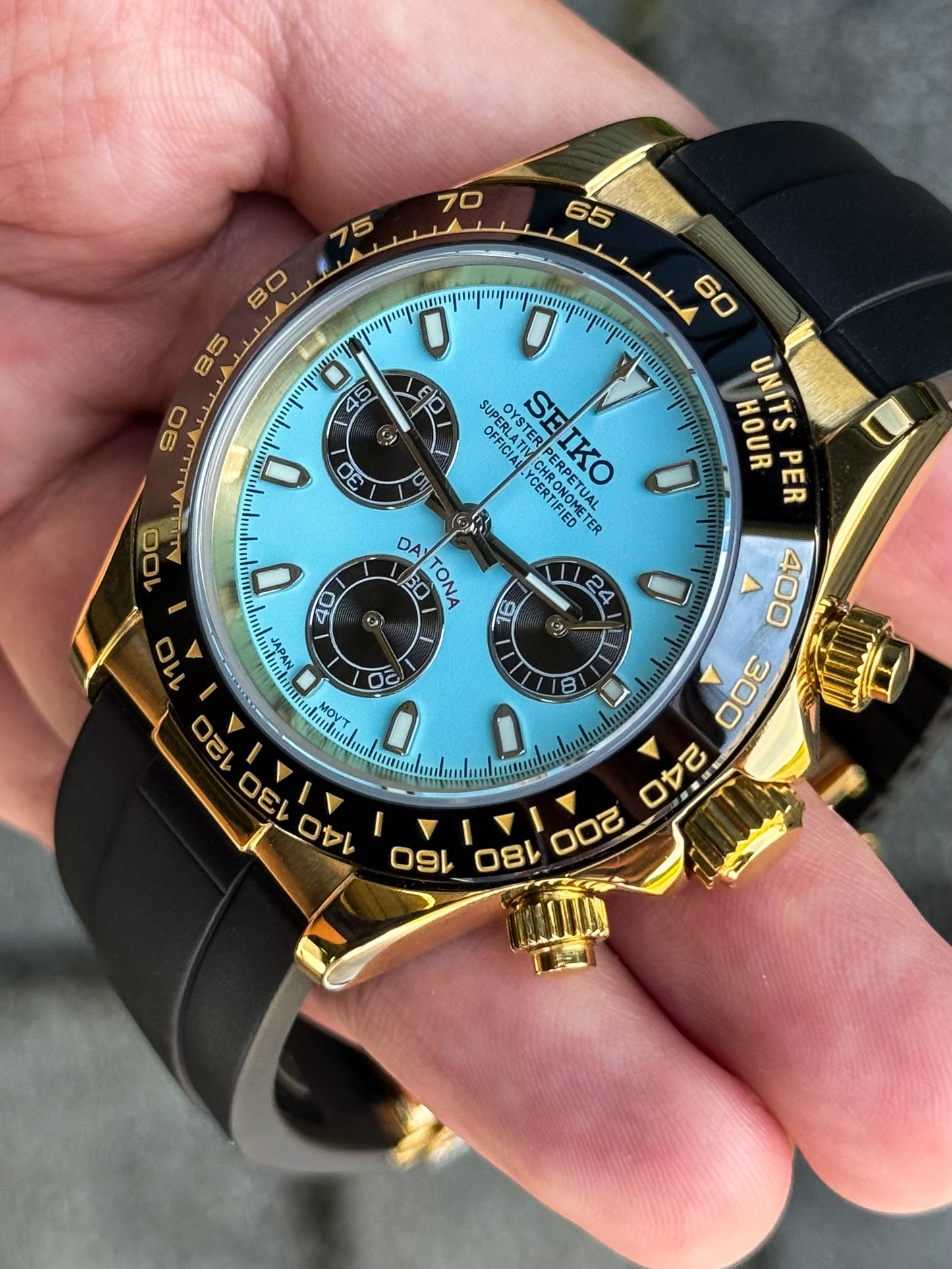 (På lager) Gold "Tiffany" Daytona Mod