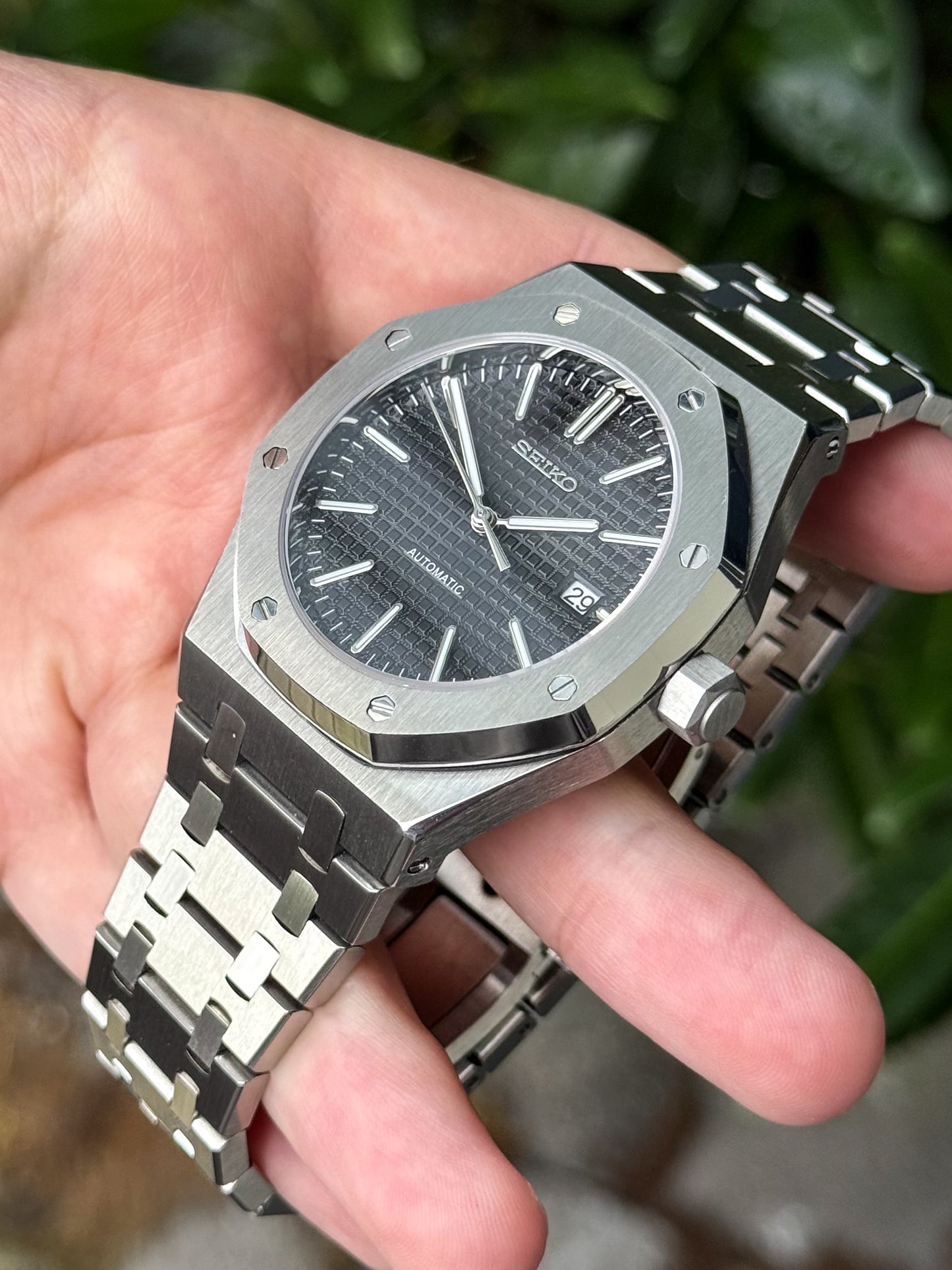 (På lager) "Black Dial" Royal Oak Mod