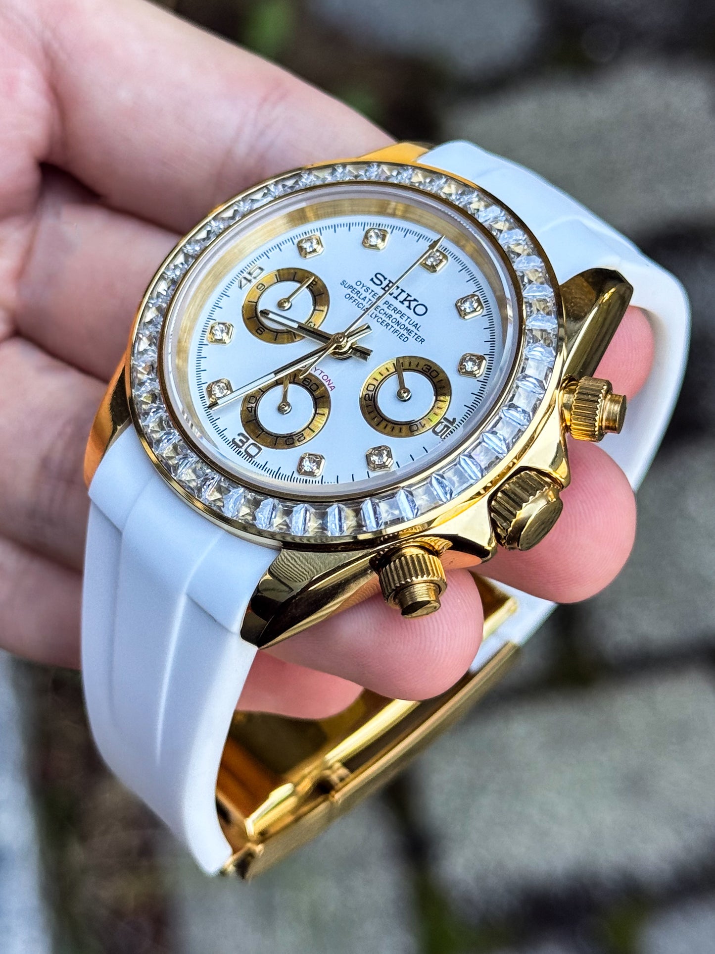 (På lager) "Full Diamond" Rubber Daytona Mod