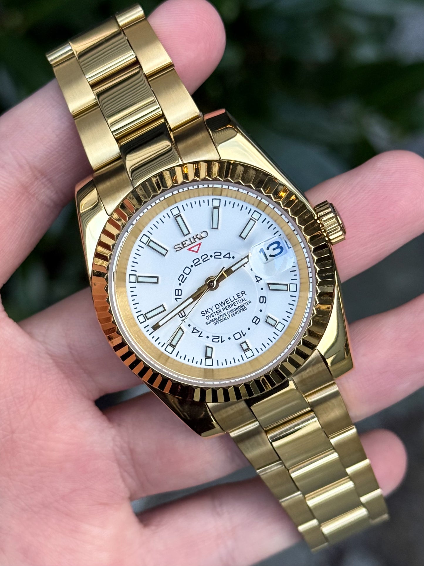 Gold "White Dial" Sky Dweller Mod
