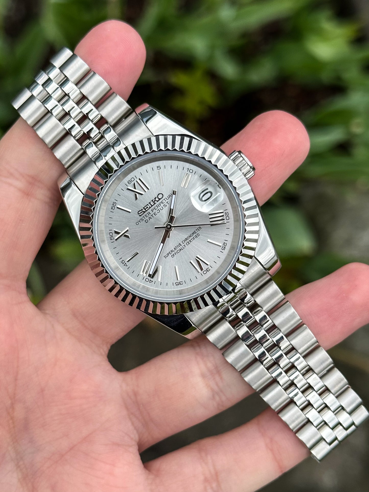 (PRE ORDER) "Silver Roman" Datejust Mod