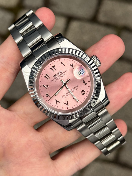 (På lager) Ladies "Pink Arabic" Datejust 40mm Mod
