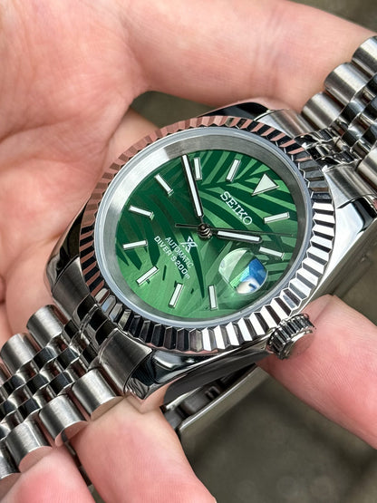(På lager) "Green Palm" Datejust Mod
