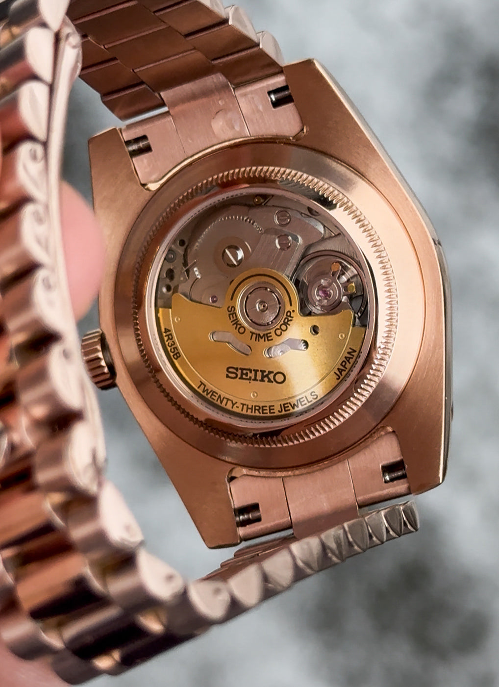 Rosegold "Olive Dial" President Mod