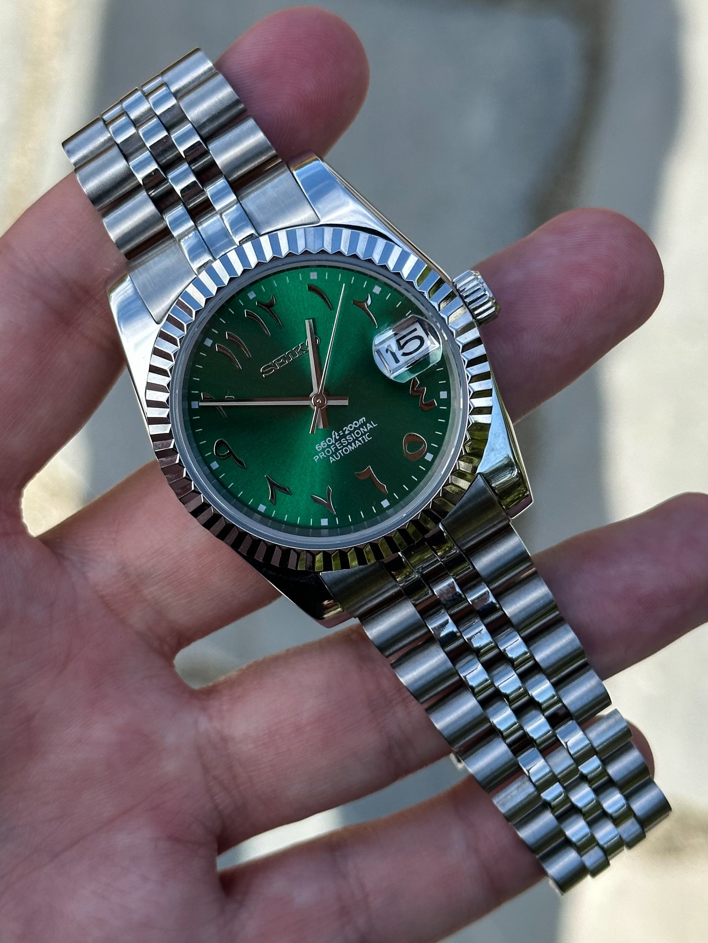 (PRE ORDER) Datejust "Green Arabic" Mod