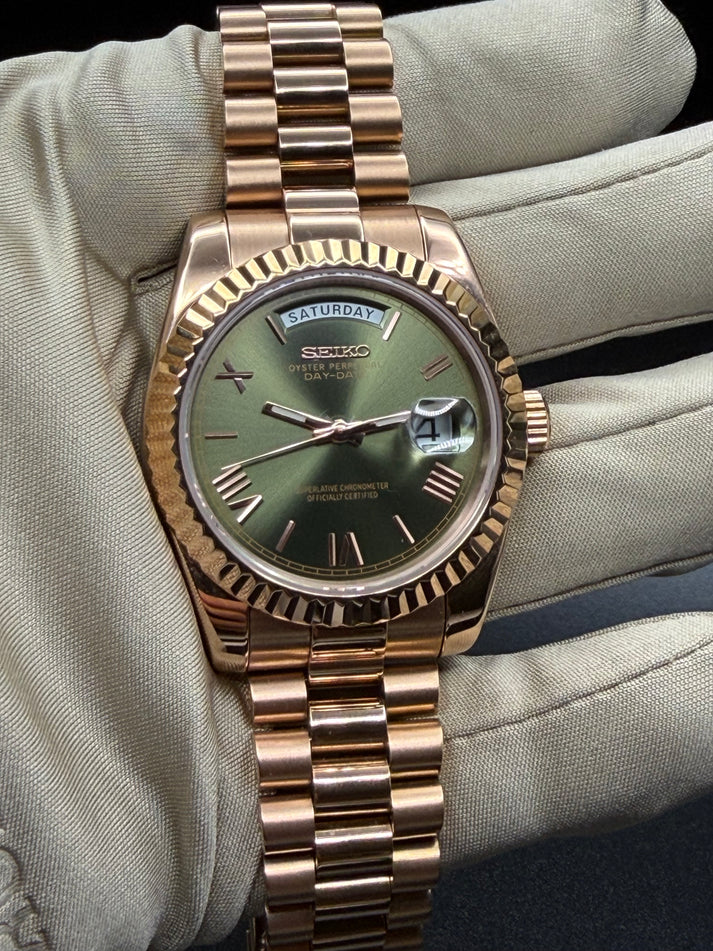 Rosegold "Olive Dial" Day-Date Mod